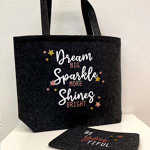 Vilten shopper en klein tasje