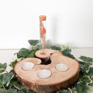 Boomschijf theelichthouder